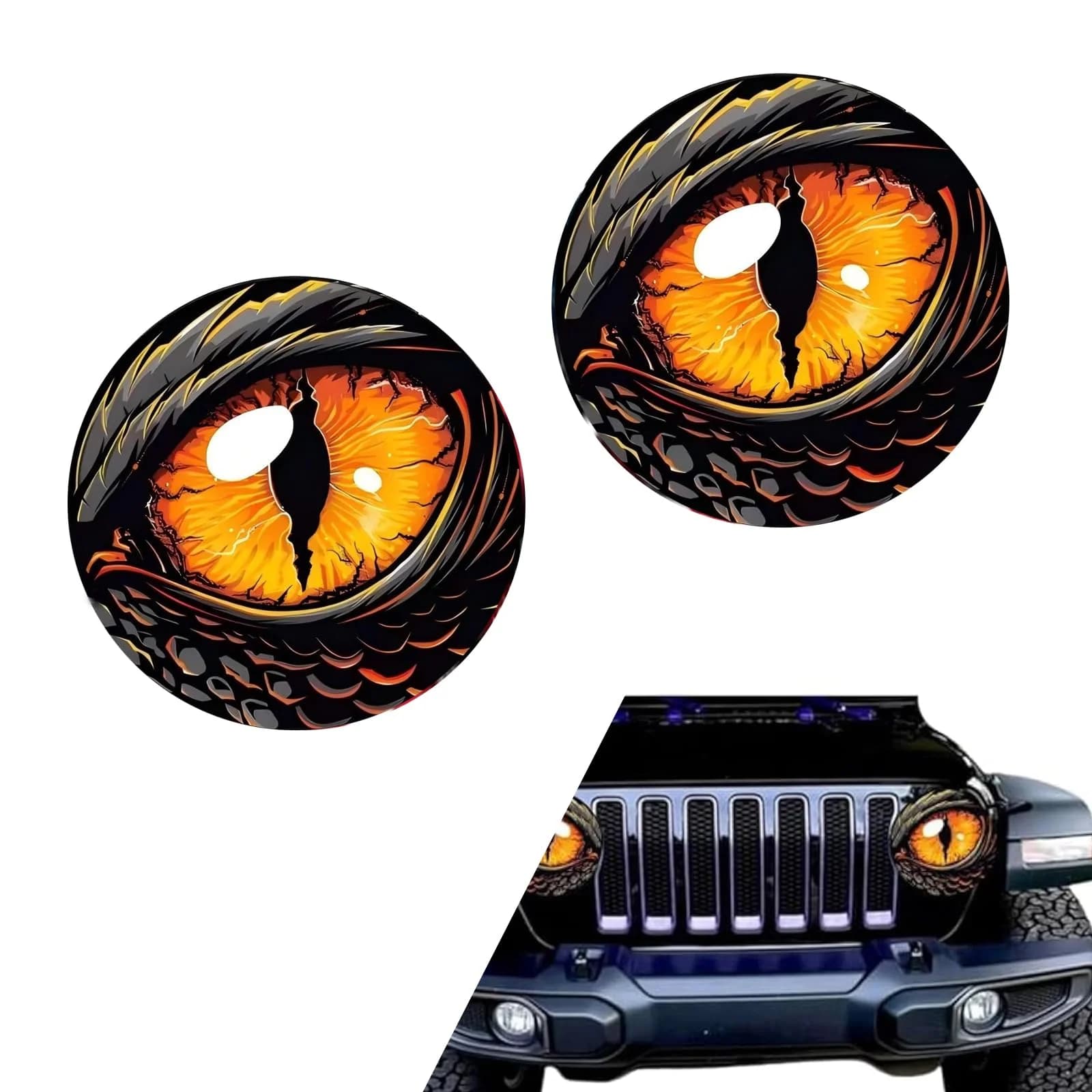 3D beast eyes car sticker